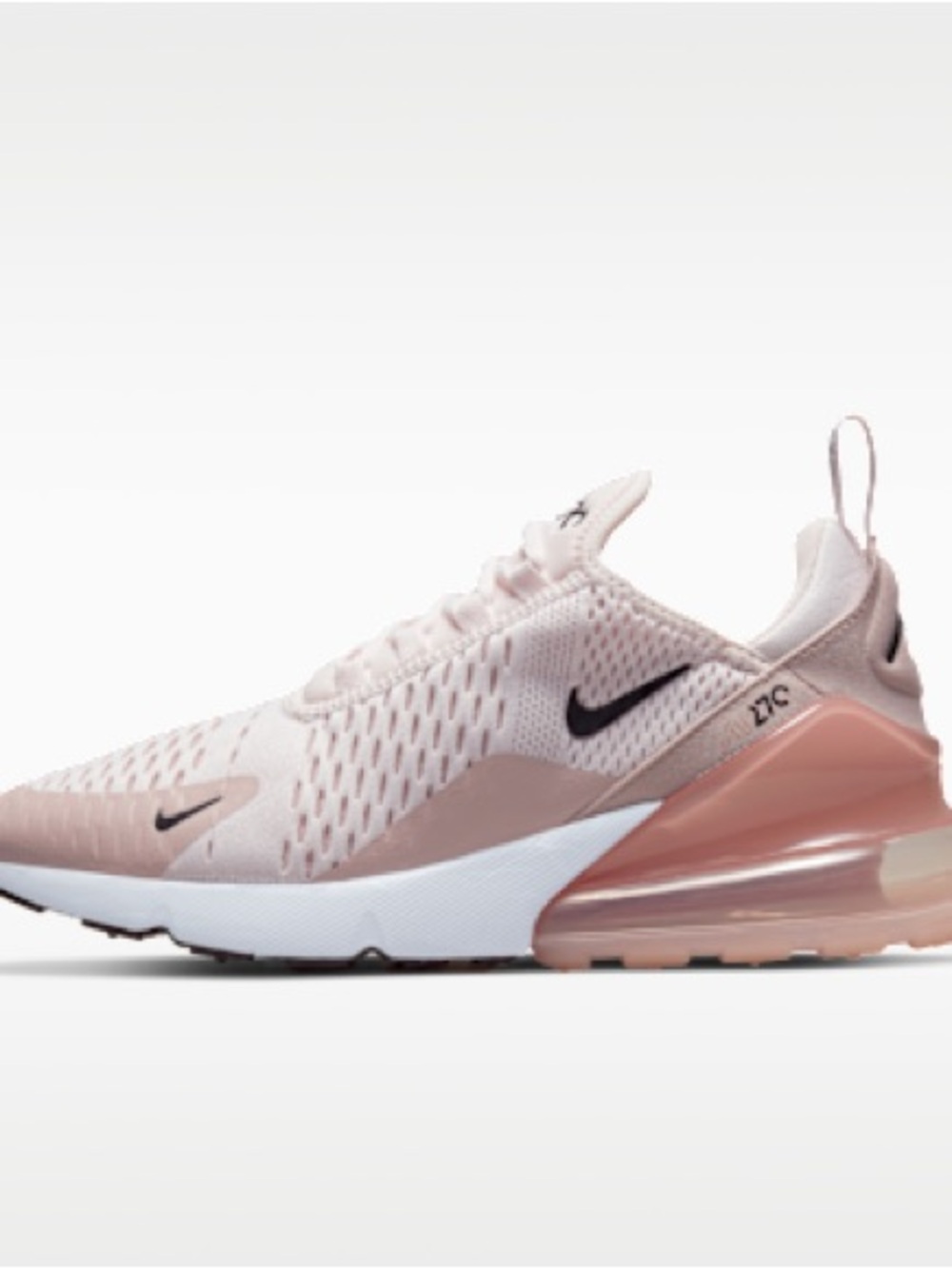 Nike Air Max 270 Women’s Athletic Shoe - Blush Pink/Black